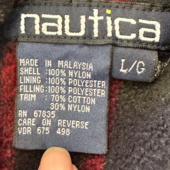 Nautica Mens Detachable Flannel Lining Zip/Snap Up Chore Barn Coat SZ L Tan - Picture 14 of 16